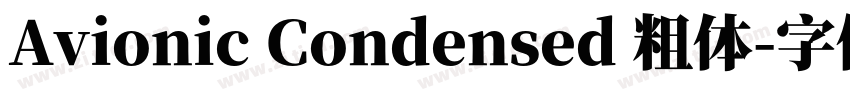 Avionic Condensed 粗体字体转换